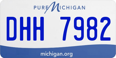 MI license plate DHH7982