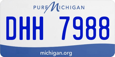 MI license plate DHH7988