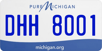 MI license plate DHH8001