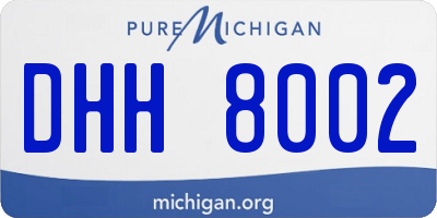MI license plate DHH8002