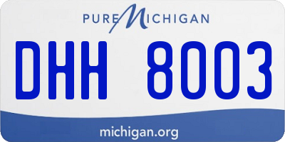 MI license plate DHH8003