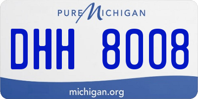 MI license plate DHH8008