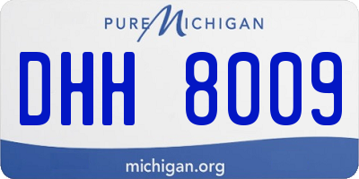 MI license plate DHH8009