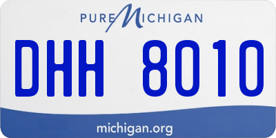 MI license plate DHH8010