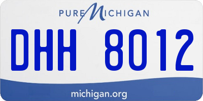 MI license plate DHH8012