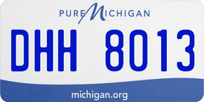 MI license plate DHH8013