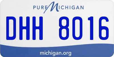 MI license plate DHH8016