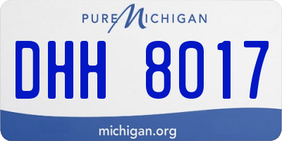 MI license plate DHH8017