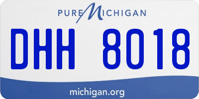 MI license plate DHH8018