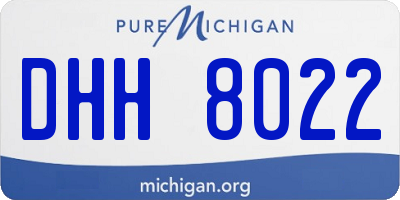 MI license plate DHH8022