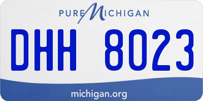 MI license plate DHH8023