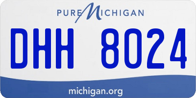 MI license plate DHH8024