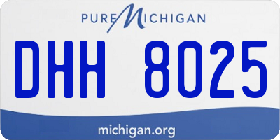 MI license plate DHH8025