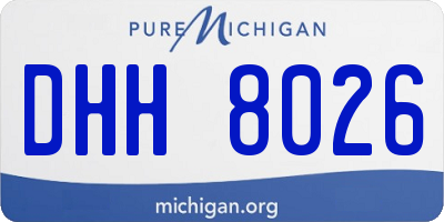 MI license plate DHH8026