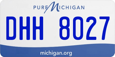 MI license plate DHH8027