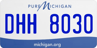 MI license plate DHH8030
