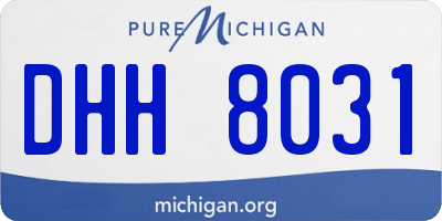 MI license plate DHH8031