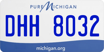 MI license plate DHH8032