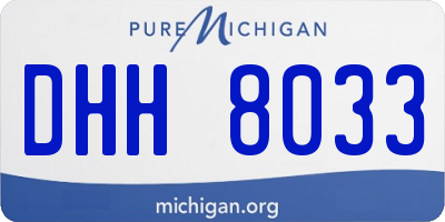 MI license plate DHH8033