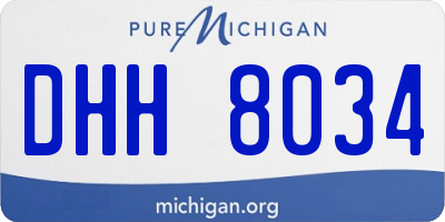 MI license plate DHH8034