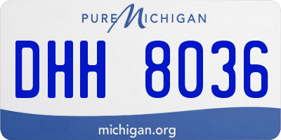 MI license plate DHH8036