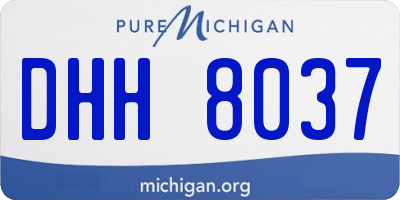 MI license plate DHH8037
