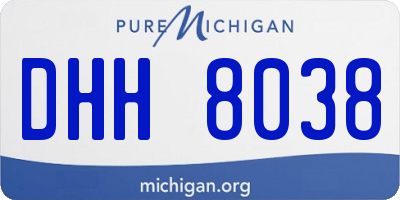 MI license plate DHH8038