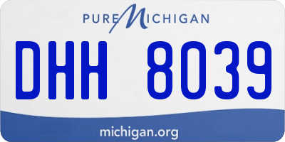 MI license plate DHH8039