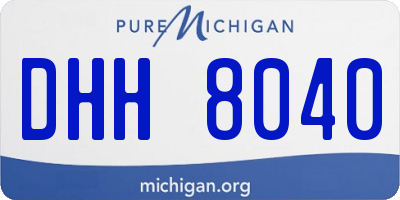 MI license plate DHH8040