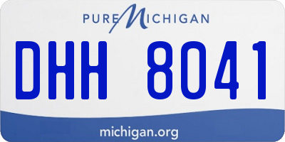 MI license plate DHH8041
