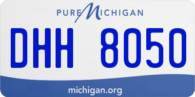 MI license plate DHH8050