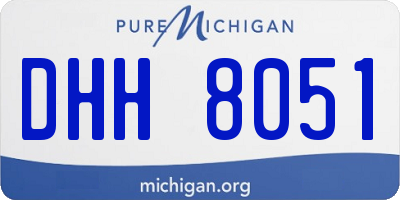 MI license plate DHH8051