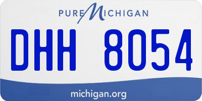 MI license plate DHH8054