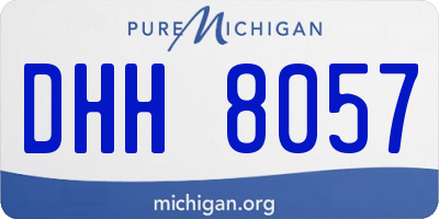 MI license plate DHH8057
