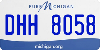 MI license plate DHH8058