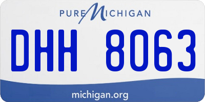 MI license plate DHH8063