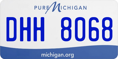 MI license plate DHH8068