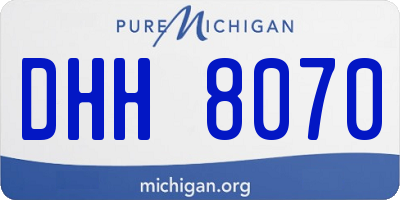 MI license plate DHH8070