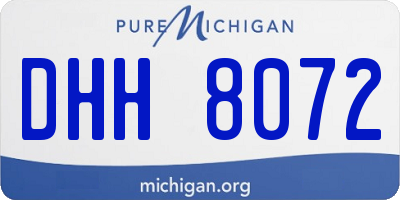 MI license plate DHH8072