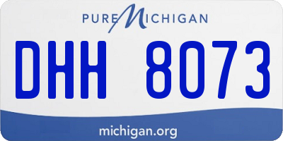 MI license plate DHH8073