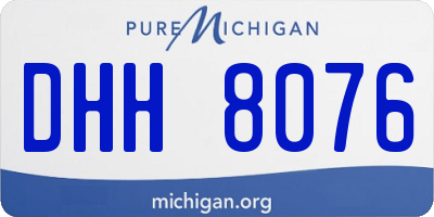 MI license plate DHH8076