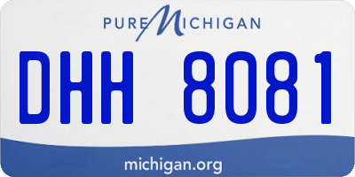 MI license plate DHH8081
