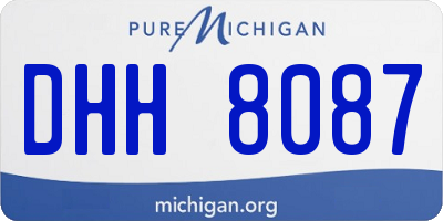 MI license plate DHH8087