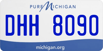 MI license plate DHH8090