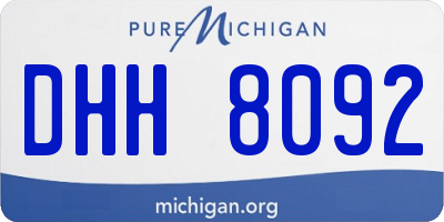 MI license plate DHH8092