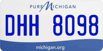 MI license plate DHH8098
