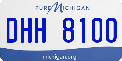 MI license plate DHH8100
