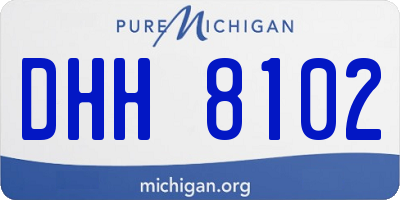 MI license plate DHH8102