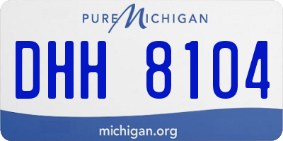 MI license plate DHH8104