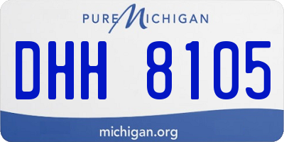 MI license plate DHH8105
